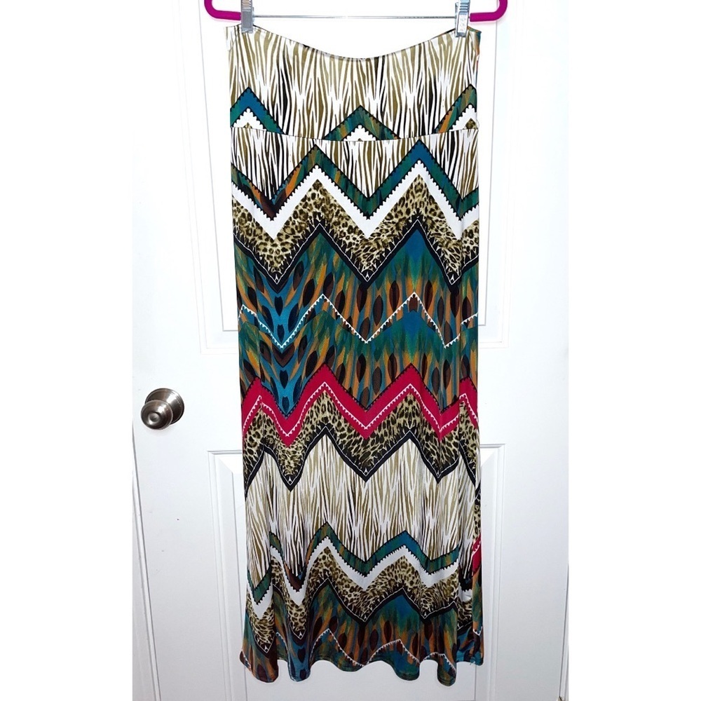 Animal print maxi skirt